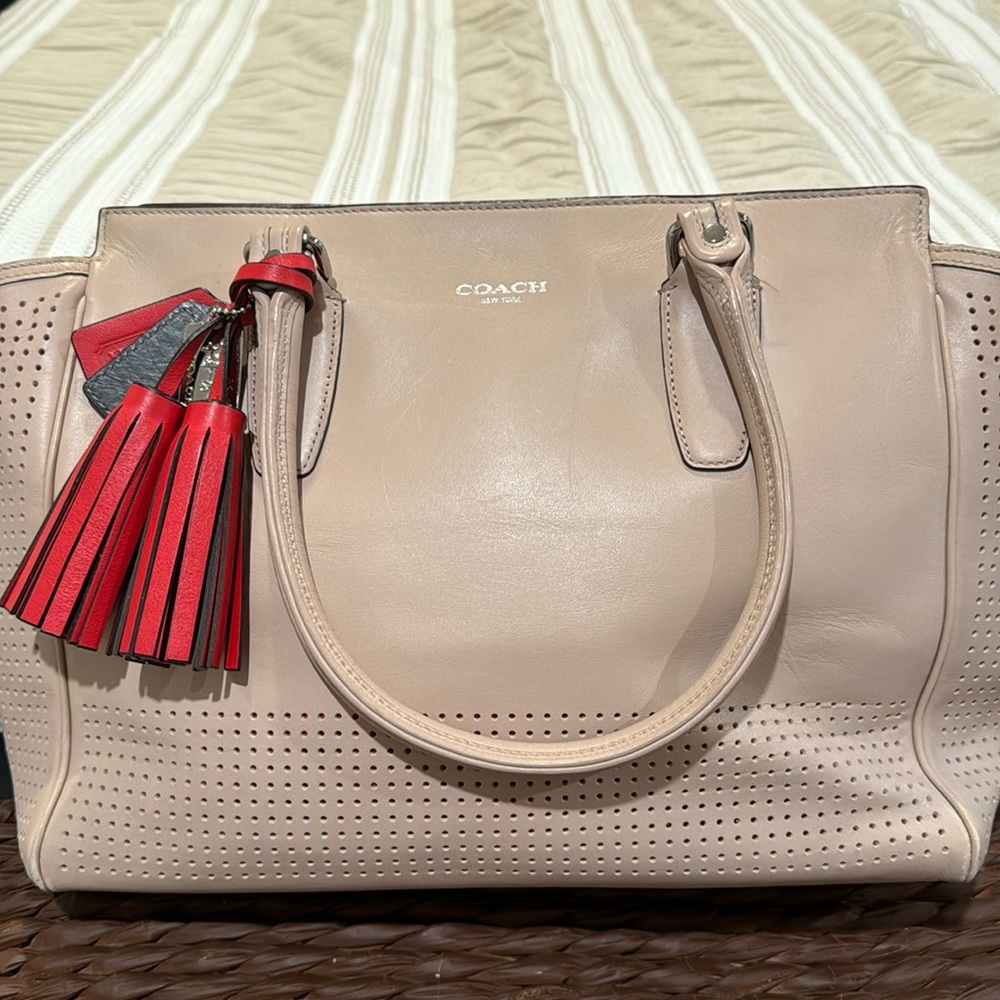 COACH TASSLE SATCHEL W/ DUST BAG